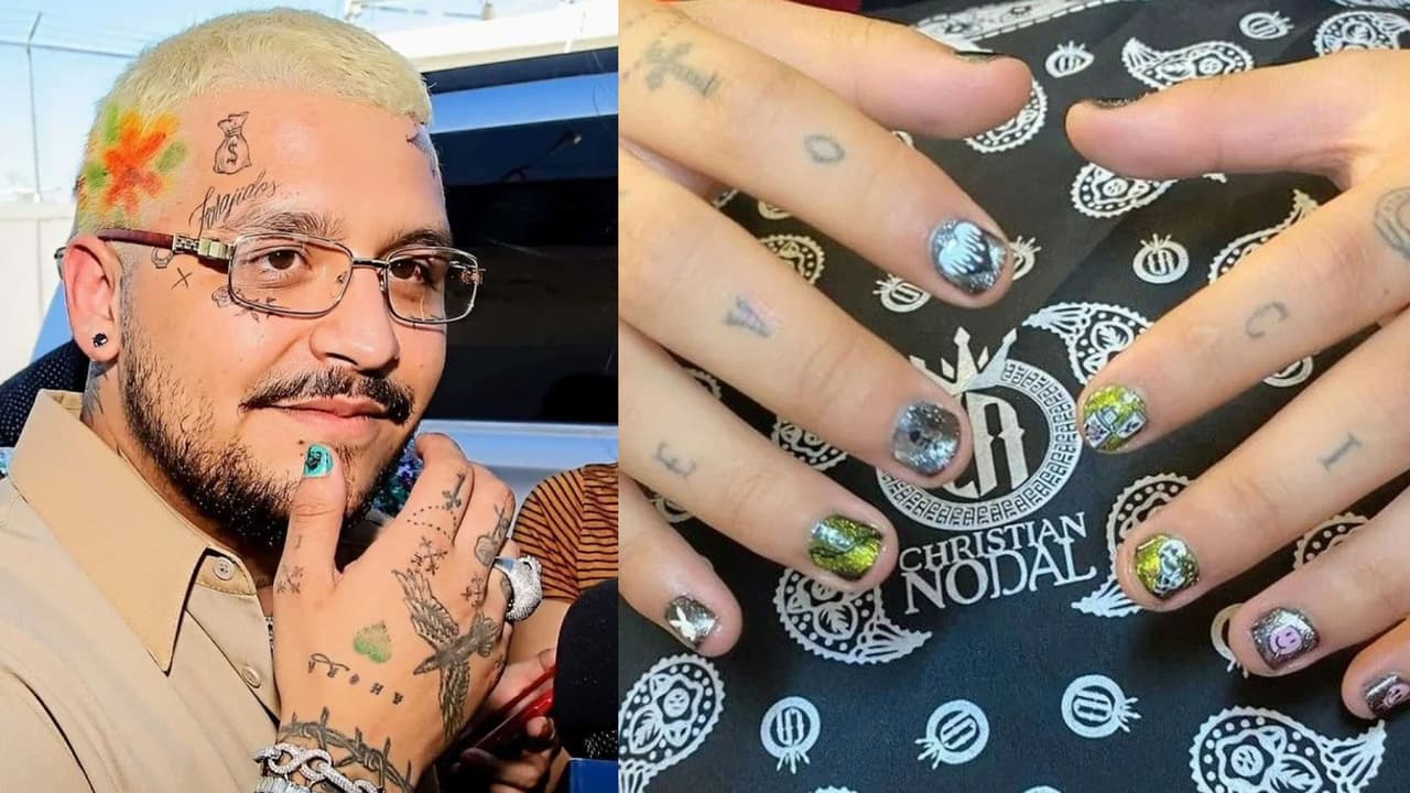 <h3 class="cms-H3-H3">Christian Nodal</h3>
<br>
<br>
<a href="https://www.univision.com/musica/carolina-ross-la-cantante-que-christian-nodal-beso-en-la-mejilla-fotos" target="_blank">El intérprete de ‘Adiós Amor’</a>, continúa actualizando su estilo. En el 2021, el cantante mexicano, empezó a compartir con sus fanáticos y seguidores, que sus uñas también tienen
<a href="https://www.univision.com/musica/christian-nodal-posa-en-la-revista-playboy" target="_blank">estilo</a>. La creatividad del artista no tiene límites al momento de escoger su manicura.