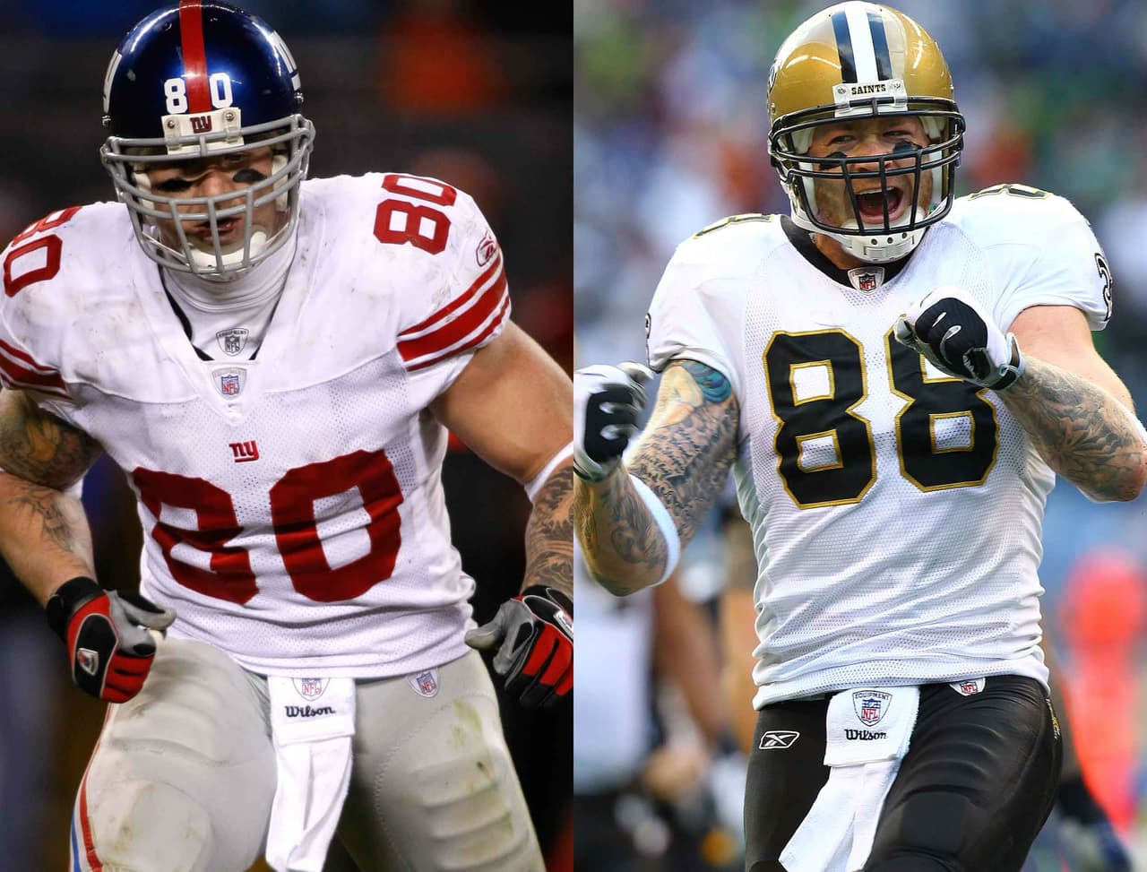 Dos caras: Jeremy Shockey fue un gigante lesionado en New York y un Santo en New Orleans