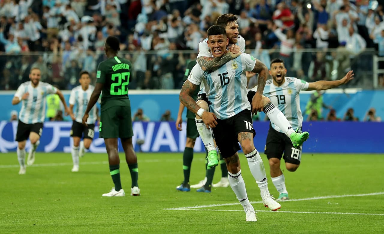 Marcos Rojo y su idilio anotándole a Nigeria