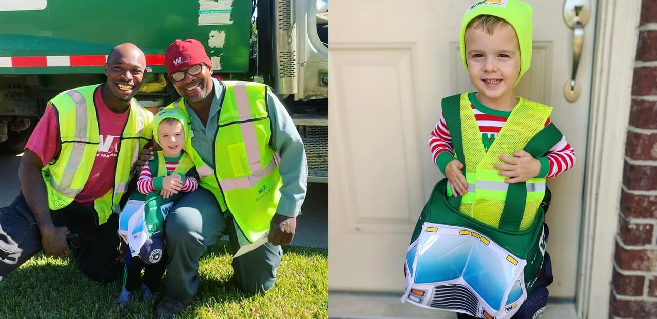 Meredith Kowba, madre del pequeño Kai, de casi 3 años, publicó las fotografías de su hijo con los
<a href="https://www.univision.com/local/houston-kxln/ama-su-disfraz-es-el-mejor-regalo-que-ha-recibido-y-lo-usa-todo-el-tiempo-madre-de-menor-que-recibio-traje-de-recolector-de-basura">recolectores de basura</a>, quienes le regalaron un traje como el que ellos usan para trabajar, lo que fue muy importante para Kai.