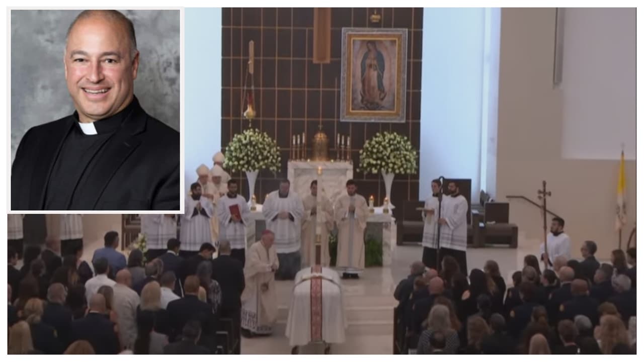 La comunidad se despide de querido padre en la iglesia Nuestra Señora de Guadalupe de Doral