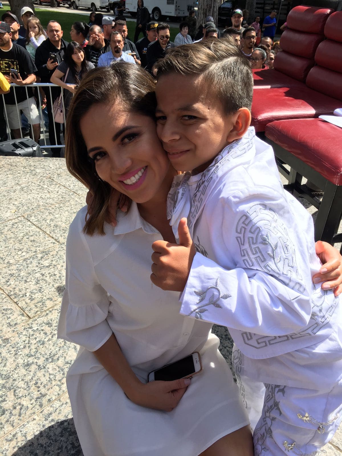 Pamela y Marlon tras su entrevista en San José.