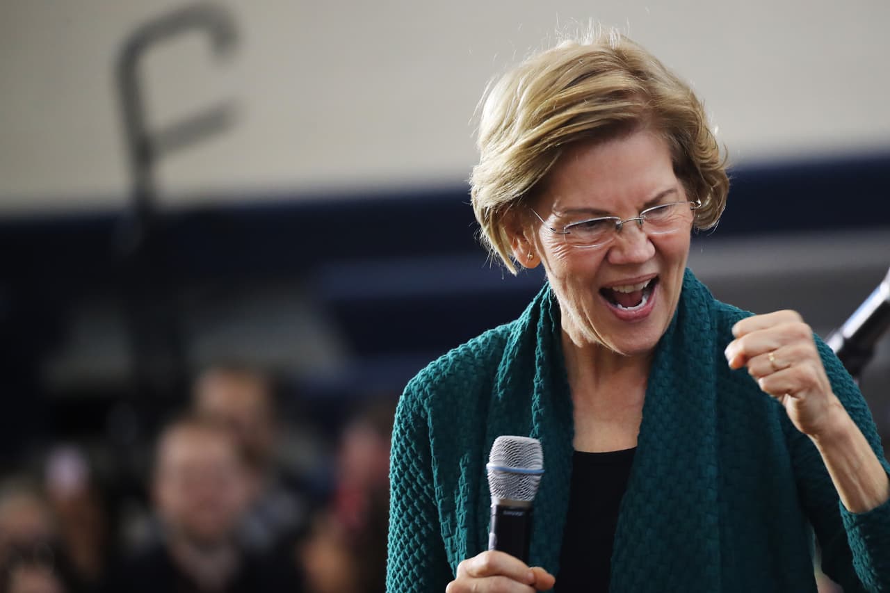 <b>Elízabeth Warren.</b> Sus ideas progresistas coinciden con algunas de las de Sanders, pero a pesar de su estilo combativo muchos la consideran menos radical. Llega al Supermartes con apenas 8 delegados.