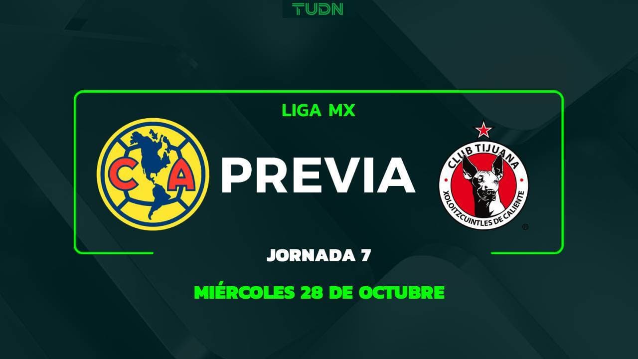A qué hora y dónde ver América vs. Tijuana, partido pendiente de la Jornada 7 de Liga MX