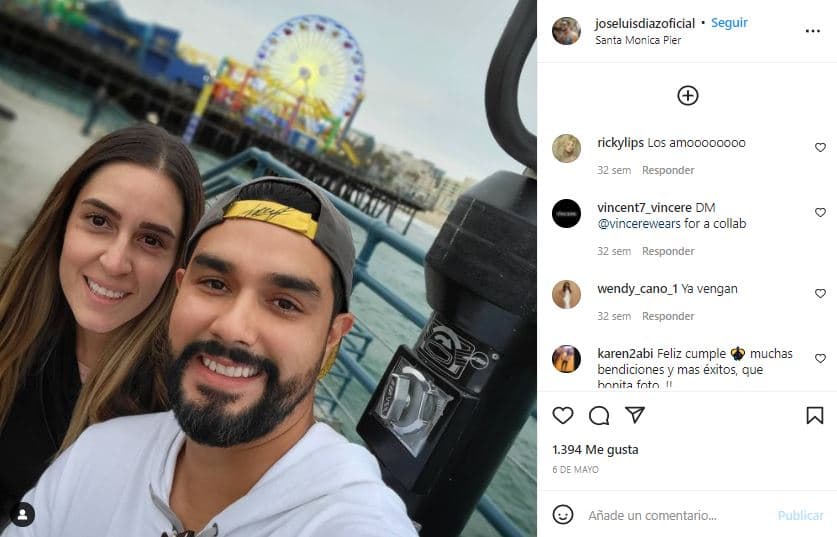 José Luis Díaz y su esposa