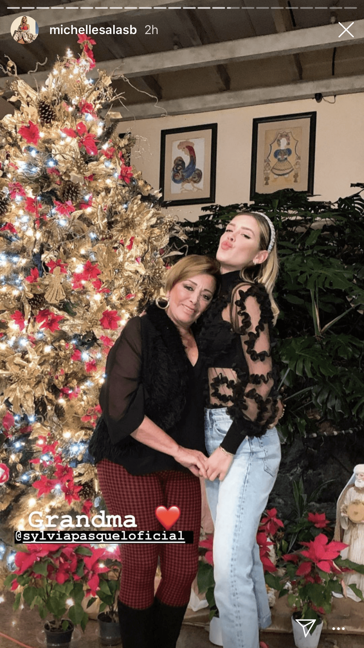 La hija de 
<b><a href="https://www.univision.com/temas/luis-miguel" target="_blank">Luis Miguel</a></b> compartió esta otra imagen con su abuela Sylvia Pasquel.