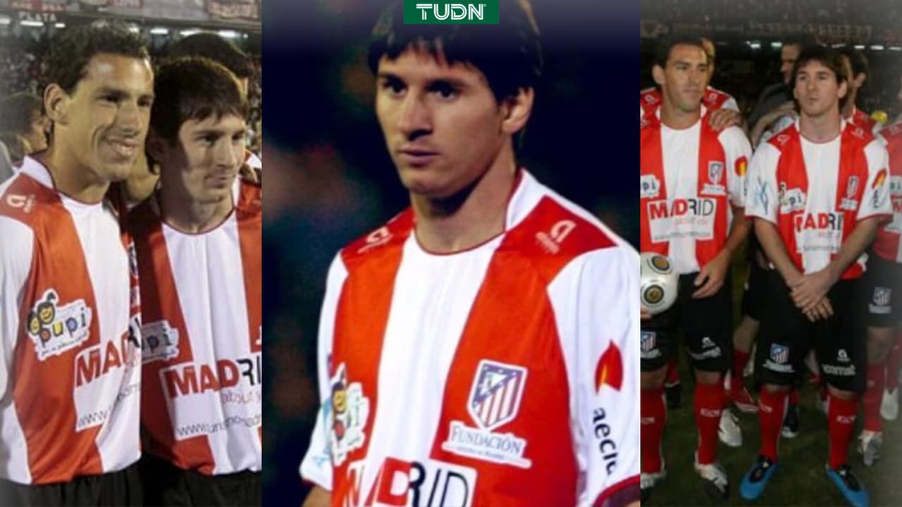 Messi y el día que jugó con la camiseta del Atlético de Madrid