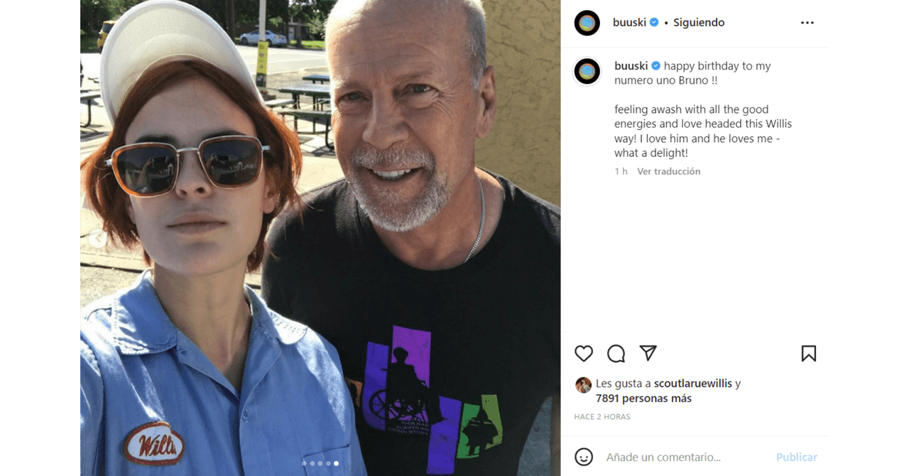 Así fue como Tallulah Willis felicitó a Bruce Willis en su cumpleaños