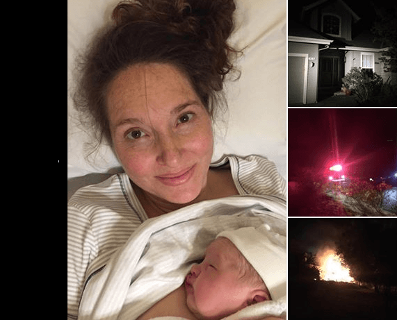 Una casa menos, una nieta más: la buena noticia para una mujer que perdió su hogar en los incendios en California