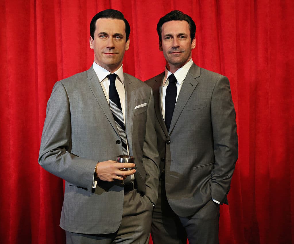 <b>Jon Hamm</b>
<br>Por otro lado, en la sede neoyorkina del museo Madame el histrión que dio vida a Don Draper en la serie 'Mad Men', reveló su estatua de cera con motivo del lanzamiento de la temporada final en 2014.