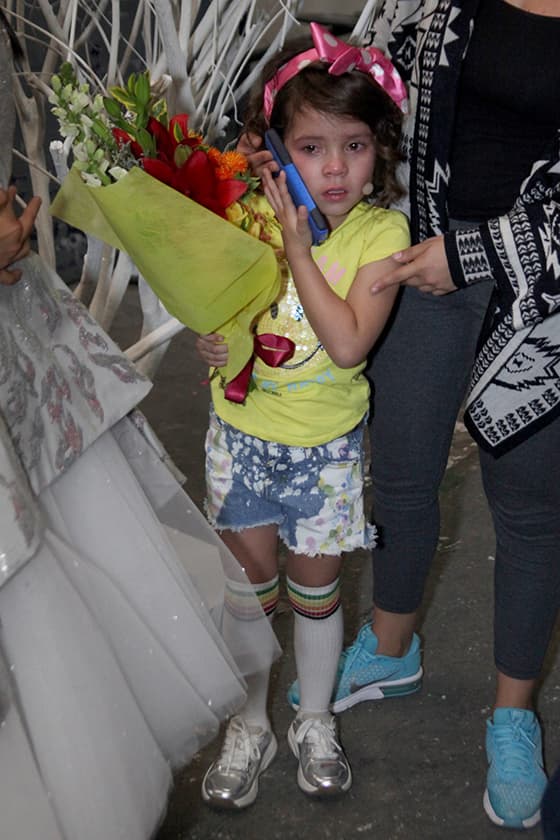 Aunque la pequeña Danna estaba realmente triste, ya que extrañará a todos los amigos que hizo en Pequeños Gigantes, aseguró que se trataba de un juego.