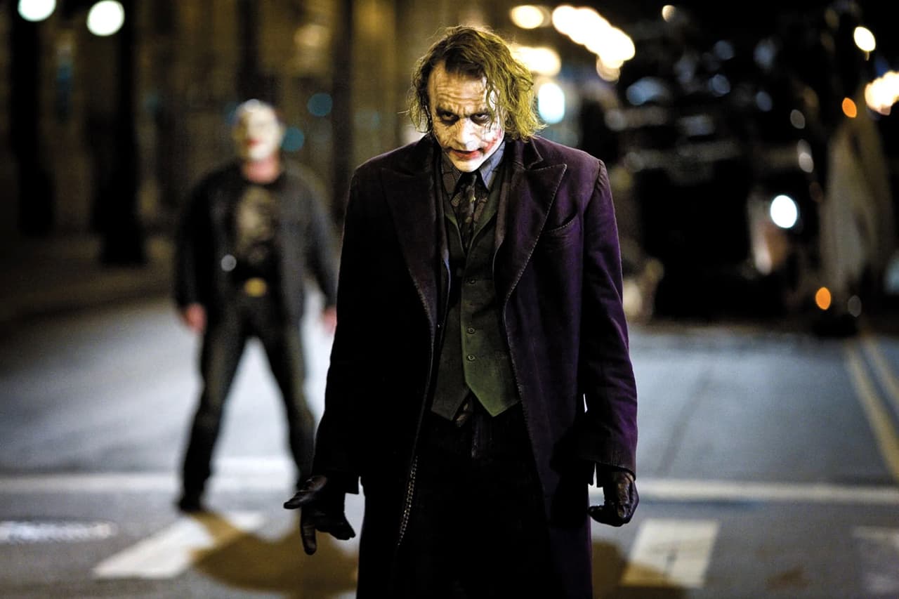 Heath Ledger como Joker en la película 'Batman: El Caballero de la Noche'