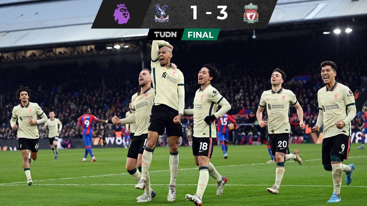 Liverpool vence al Palace y se aferra a la Premier League