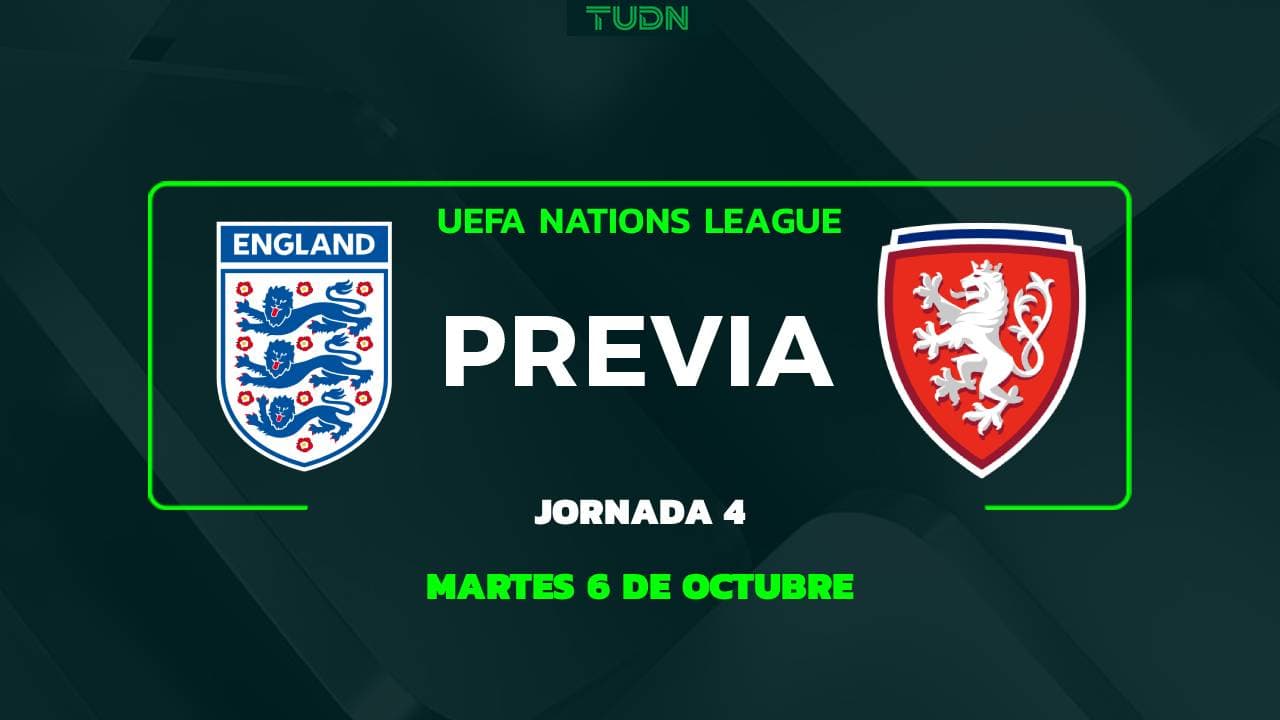 A qué hora y dónde ver el Inglaterra vs. Chequia de la UEFA Nations League