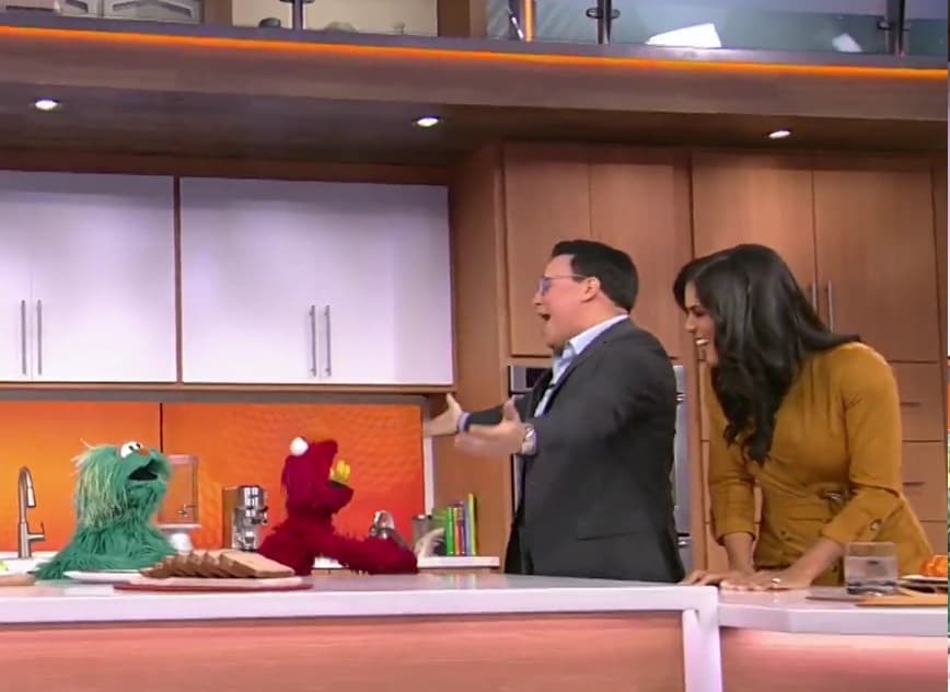 Raúl y Francisca también pasaron a saludar a las grandes estrellas de los niños.