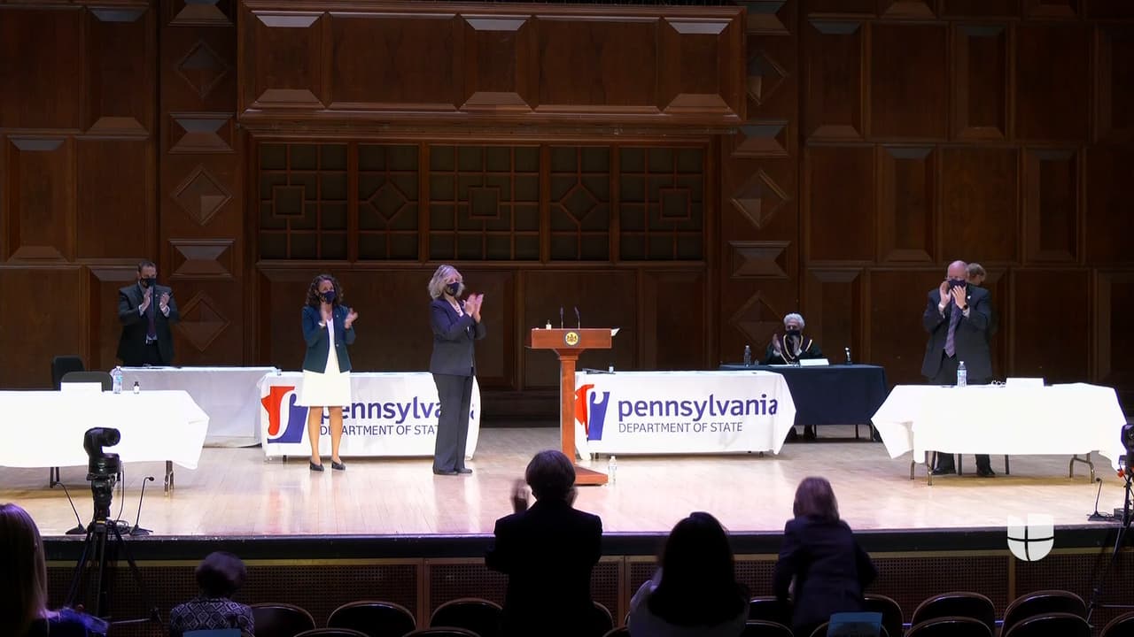 Los 20 electores de Pensilvania votan oficialmente por Joe Biden y Kamala Harris 
