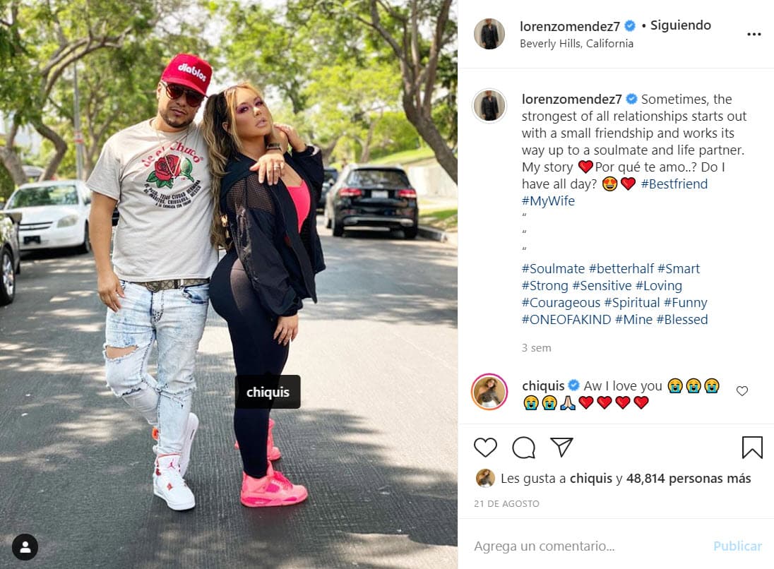 Cinco días antes, Lorenzo le dedicó un mensaje a su esposa donde le reafirmaba los
<b> lazos de amor y amistad que los unía</b>. 
<br>