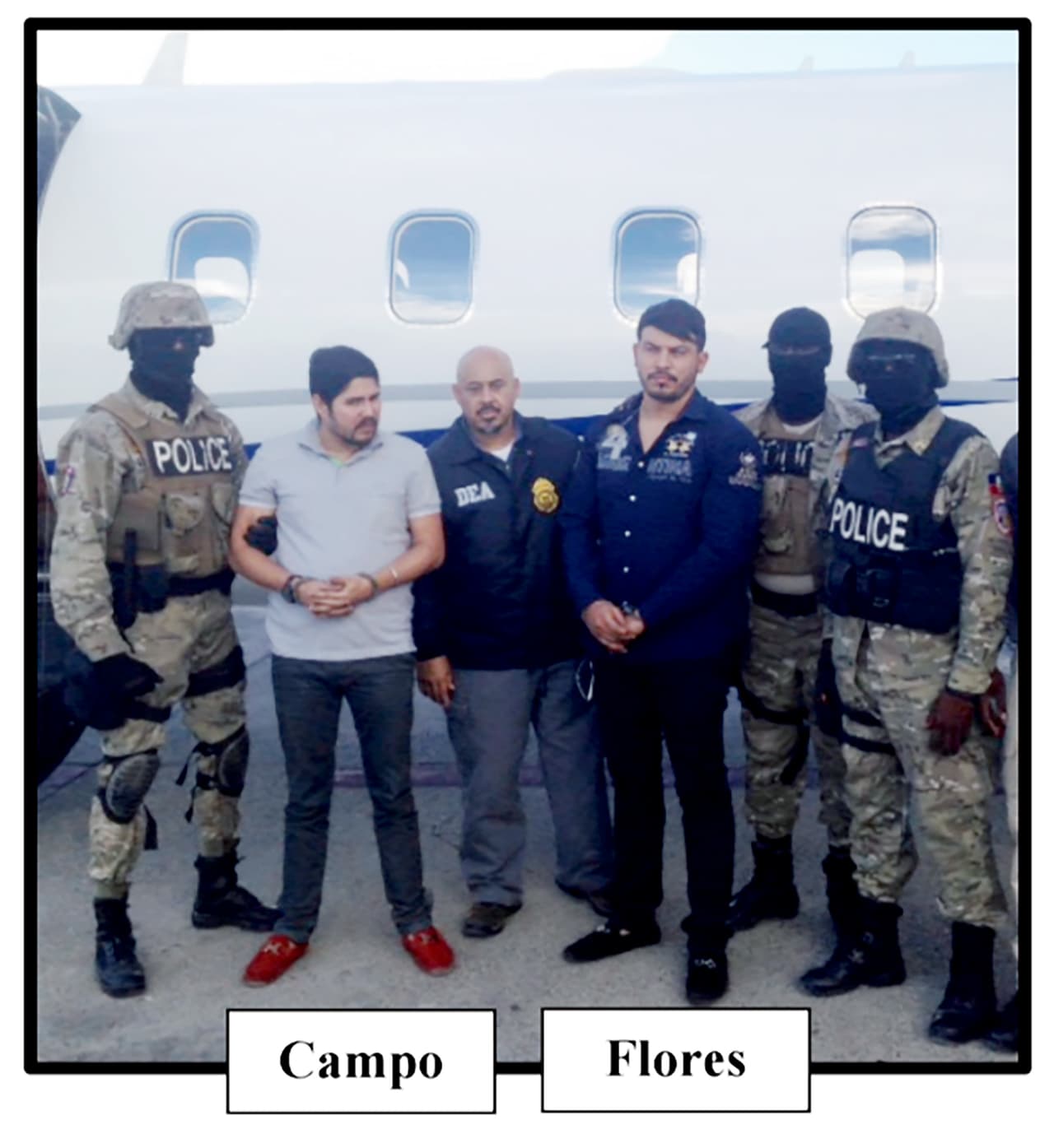 Campos y Flores fueron arrestados por agentes haitianos y de la DEA en noviembre de 2015.