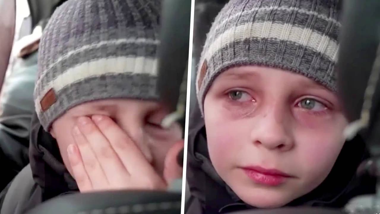 "Dejamos a papá en Kiev": el desgarrador testimonio de un niño que huyó de la capital de Ucrania