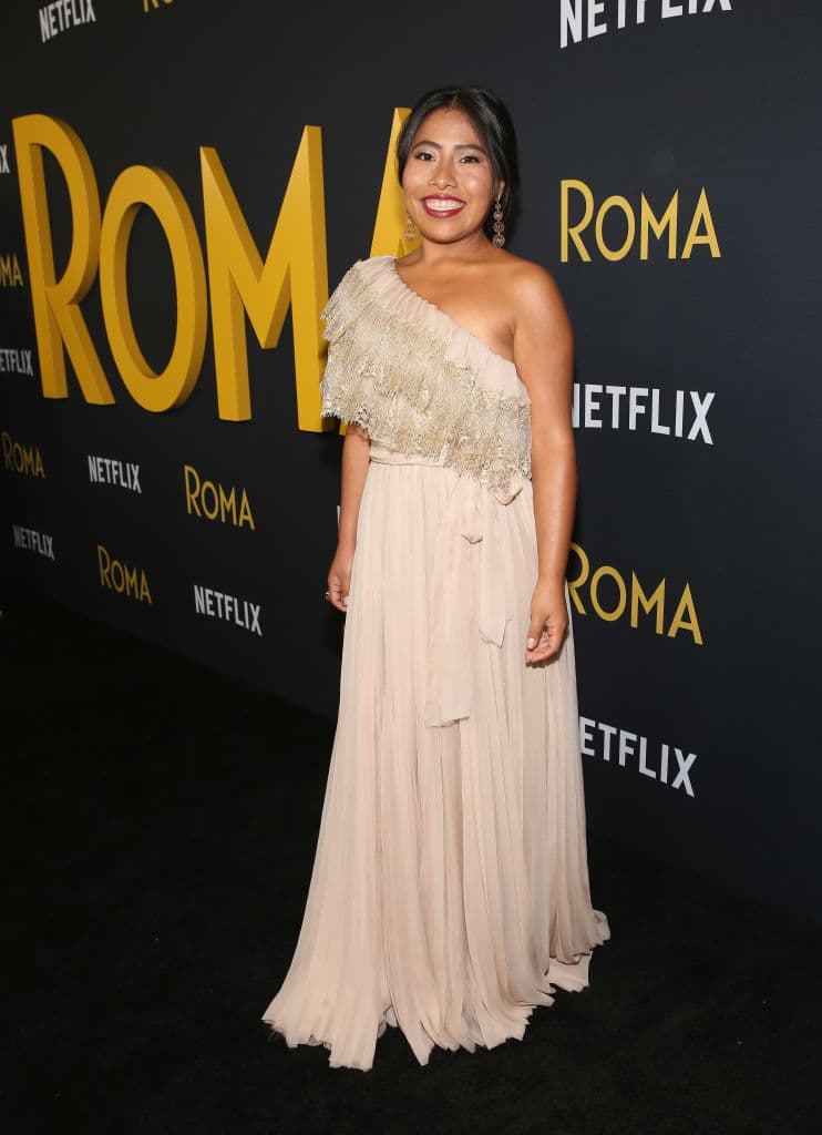El 10 de diciembre se estrenó la película 'Roma' de Netflix en el Teatro Egipcio de Hollywood, California, donde la protagonista desfiló en un vestido de gala de la prestigiada marca italiana Valentino.