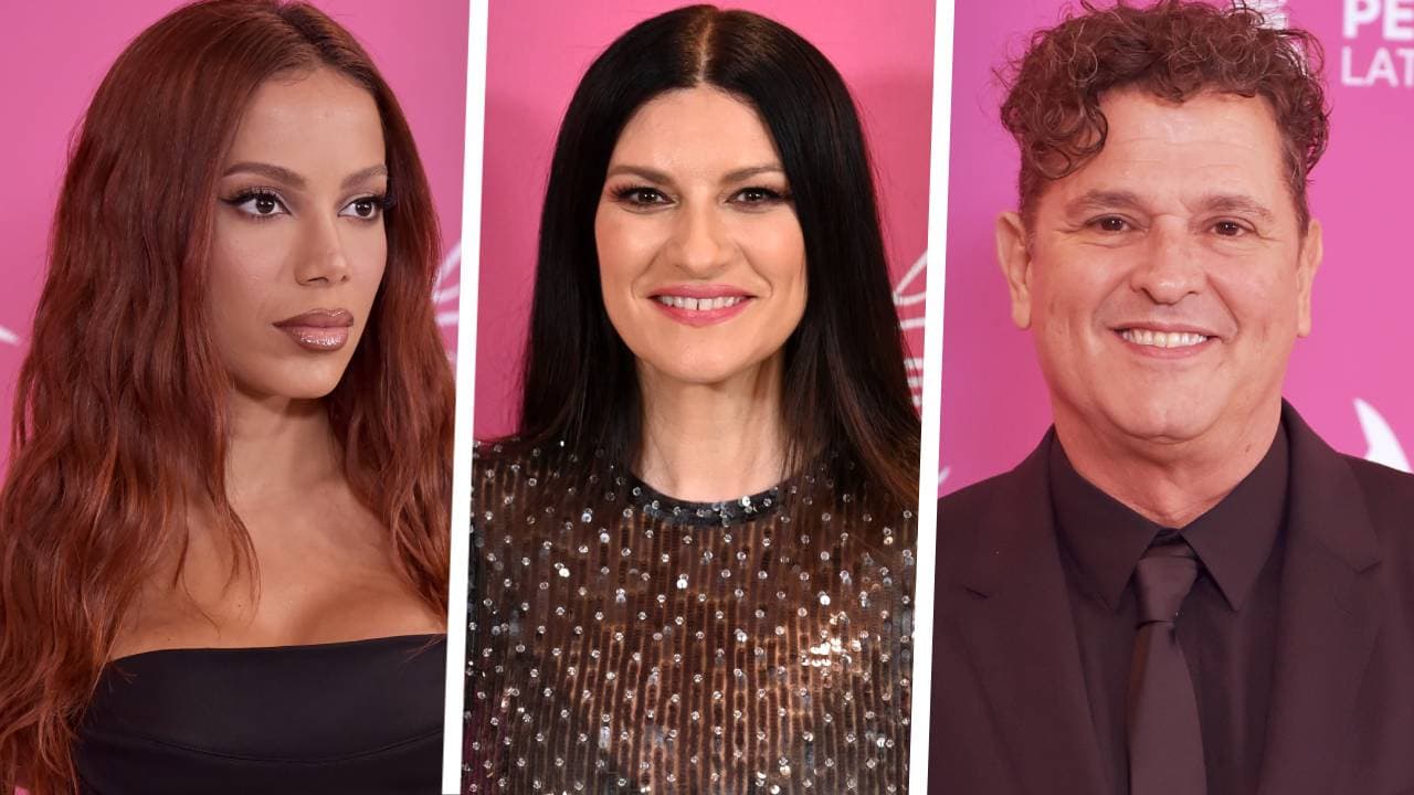 Anitta y Carlos Vives en el homenaje a Laura Pausini como Persona del Año en los Latin GRAMMY 2023