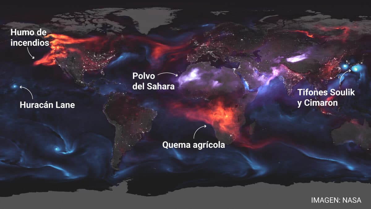 La impresionante imagen de catástrofes y fenómenos ambientales que impactan la Tierra en este momento
