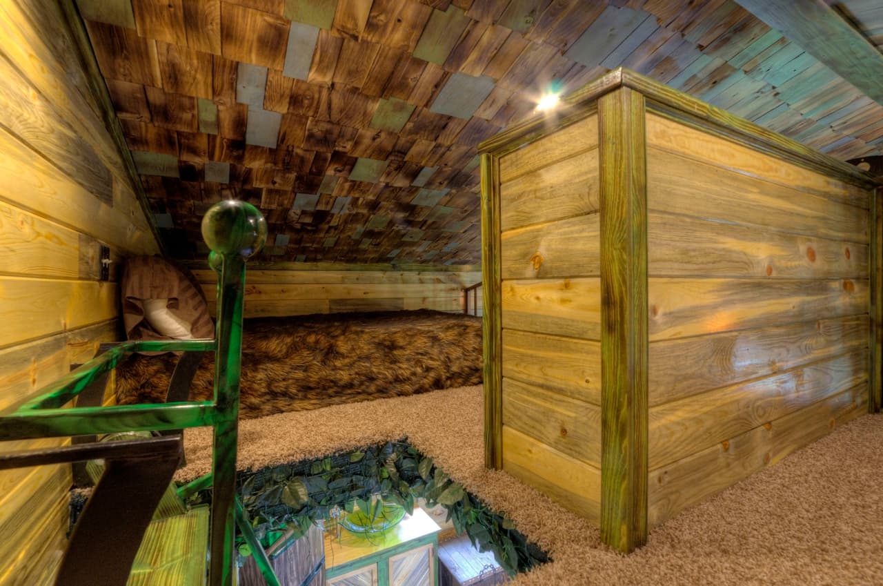 Subiendo las escaleras de la estancia te puedes encontrar con la única habitación.