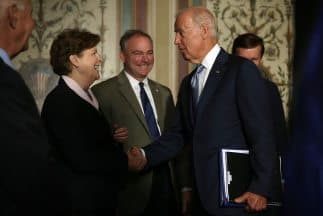 El vicepresidente estadounidense Joe Biden, quien estuvo en dos ocasiones en el Capitolio la semana pasada para sesiones de presión con los demócratas.