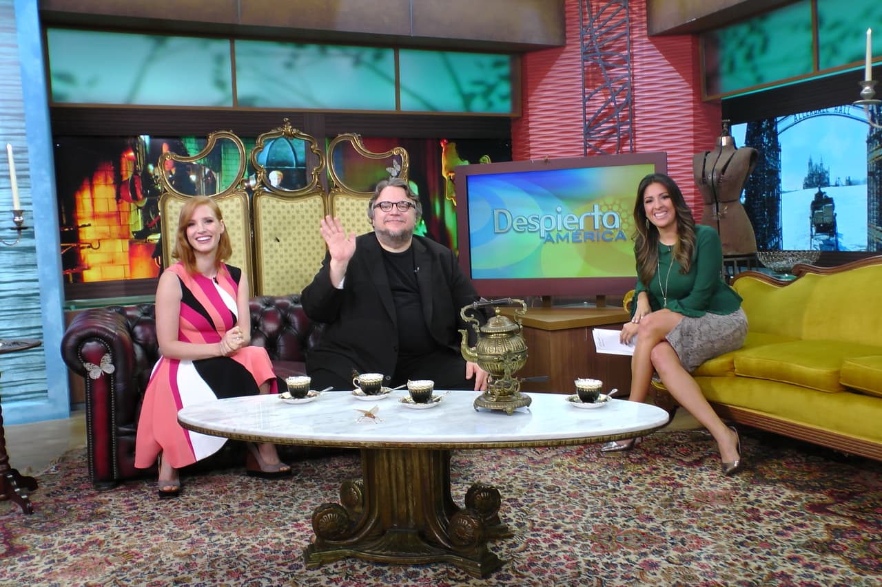 Jessica Chastain y Guillermo del Toro visitaron Despierta América.