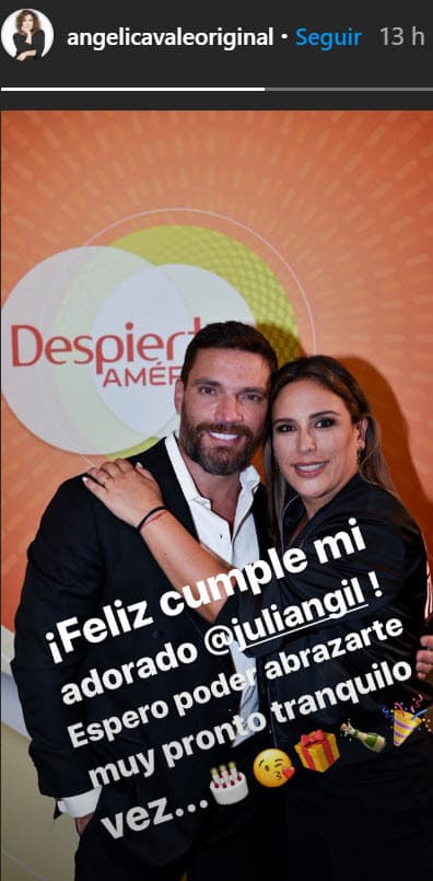 <b>Angélica Vale</b> deseó poder abrazar pronto a su "adorado Julián."