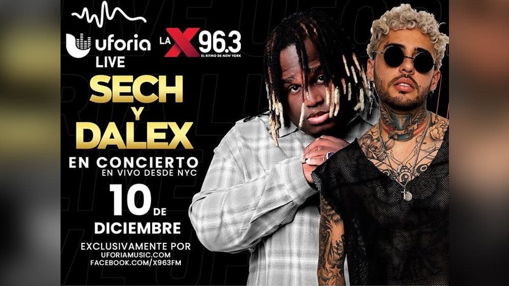 Uforia cierra el año con broche de oro con un concierto virtual de Sech y Dalex en la Gran Manzana