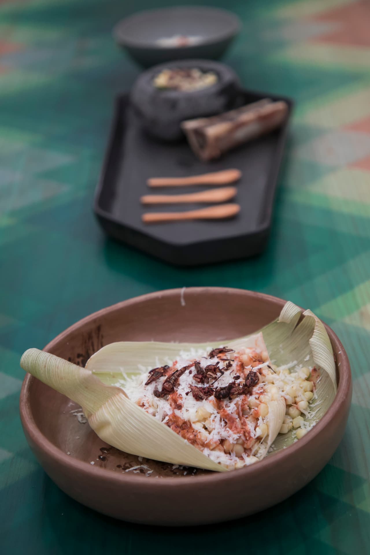 Los Vásquez, chapulines y chile.