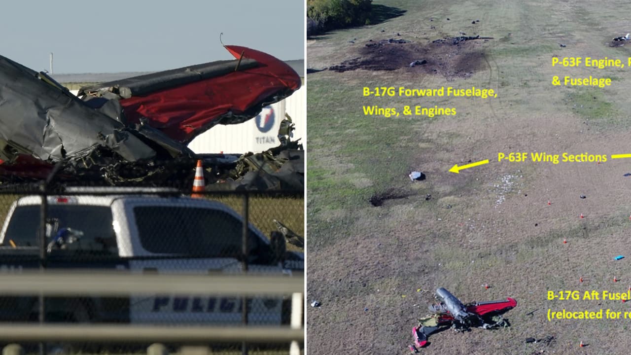 Revelan el primer reporte sobre la investigación del accidente entre dos aviones de la Segunda Guerra Mundial en Dallas