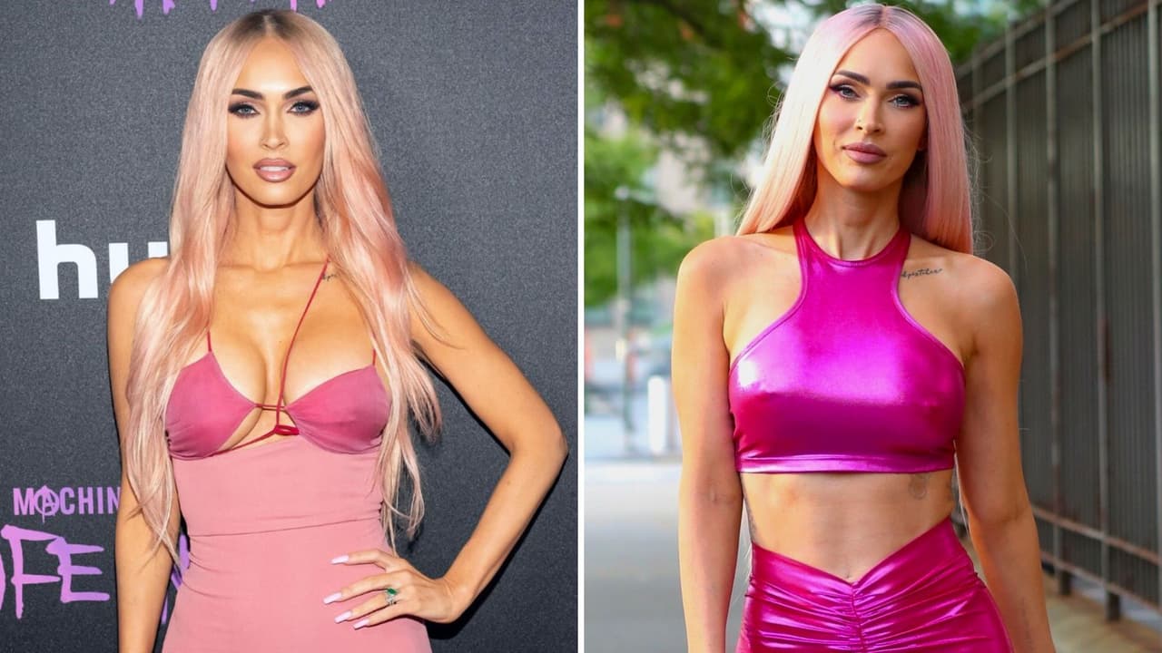 Megan Fox con el pelo rosa, 2022