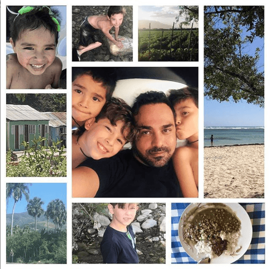 En tanto que, Albertano recibió el año en compañía de sus hijos.