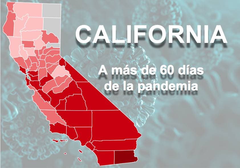 Desde la declaración de emergencia por el 
<a href="https://www.univision.com/temas/coronavirus">coronavirus</a> en 
<a href="https://www.univision.com/temas/california">California</a>, 40 millones de personas se han visto afectadas. Cierres de empresas, escuelas, parques, playas fue la respuesta ante un virus que no sabe de límites para invadir el organismo de aquellos que sin saberlo se contaminan. El resultado, trataremos de organizarlos en números de fuentes oficiales para entender el impacto de la pandemia.