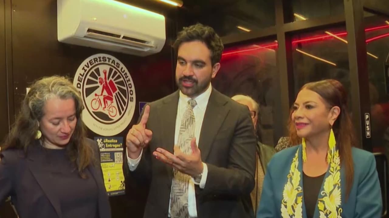 El alcalde Mamdani y la jefa de Gobierno de la CDMX, se reunieron en Nueva York con Los Deliveristas Unidos