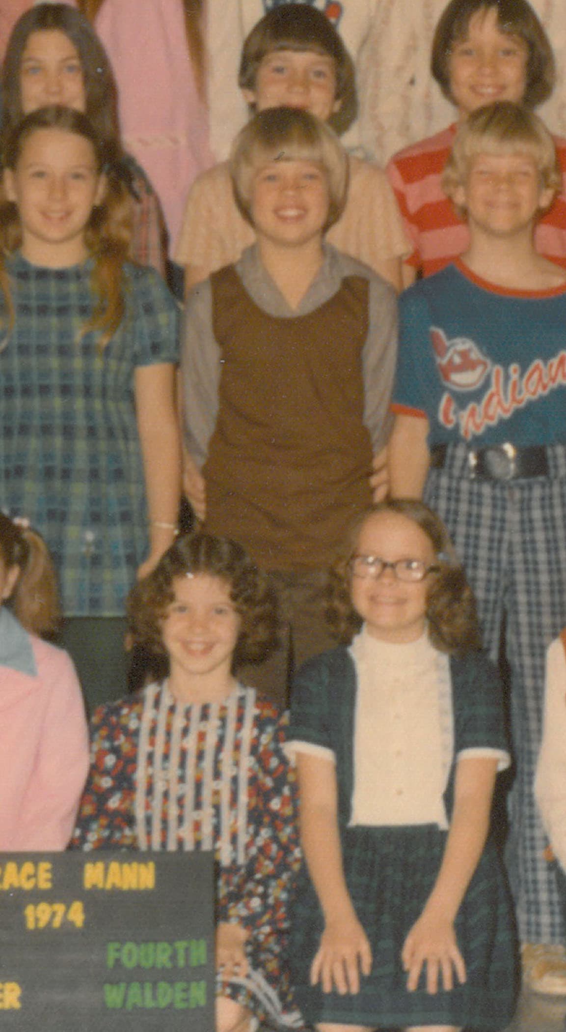 Brad en otra foto escolar, en 1974.