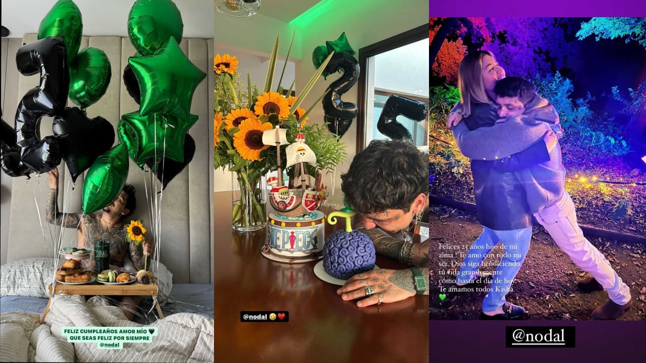Así celebró la familia de Christian Nodal el cumpleaños 25 del cantante
