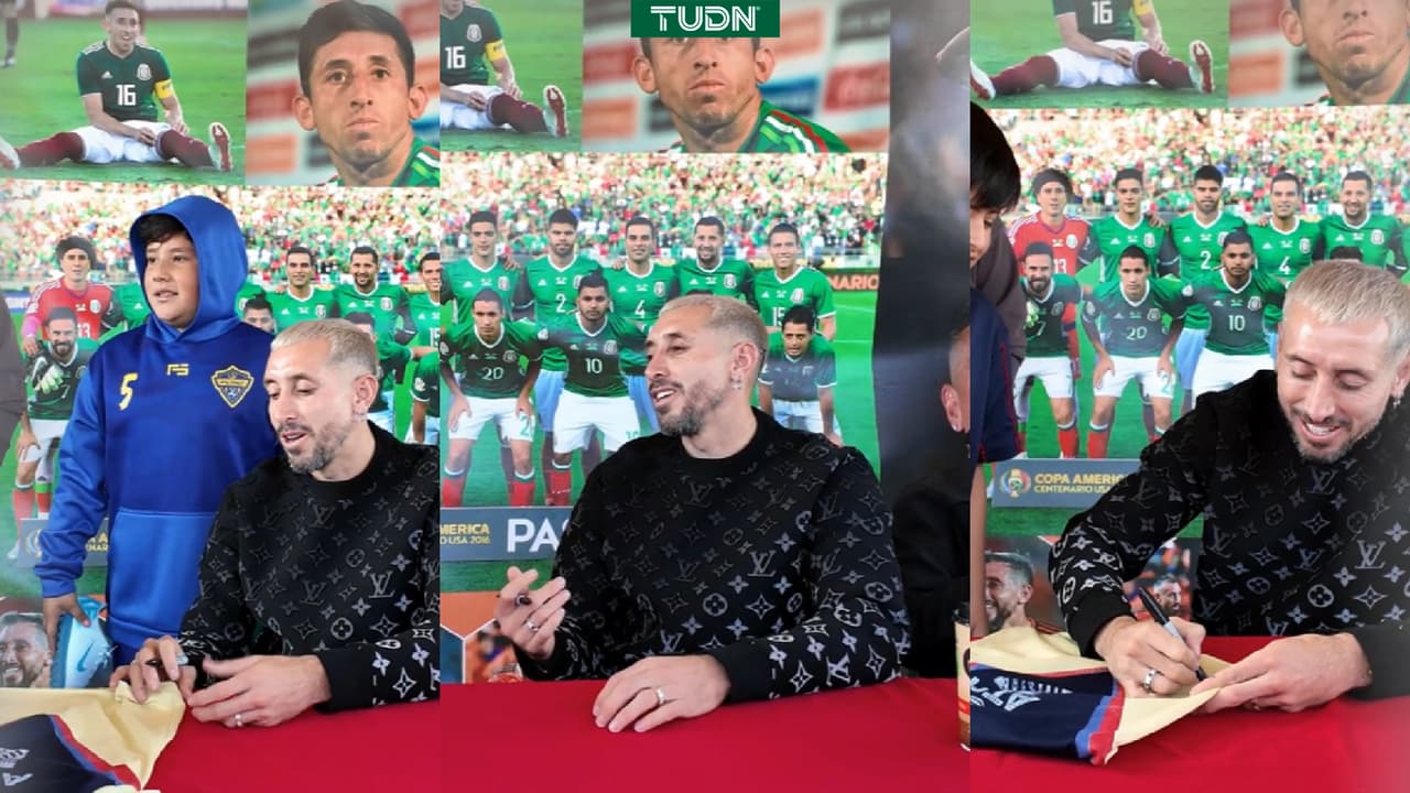 Héctor Herrera muestra su 'desprecio' al América en una firma de autógrafos