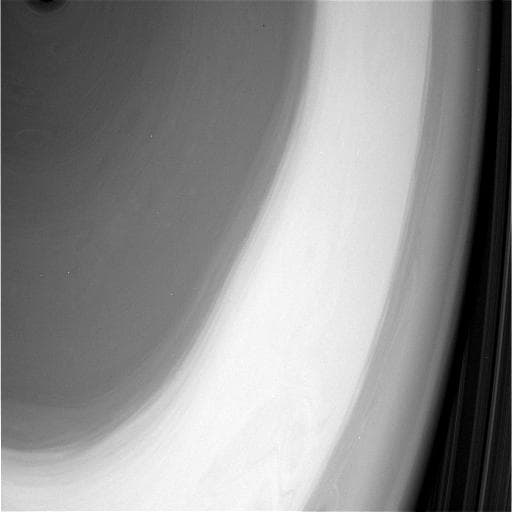 Los anillos vistos desde Saturno.