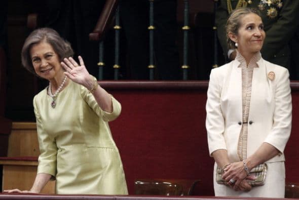 La reina Sofía se notaba feliz y despreocupada.