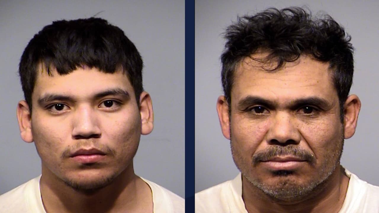 Los sospechosos fueron identificados como Alejandro Ruiz Enríquez, de 22 años, y Felipe López Machado, de 44 años. Los hombres de Thorton, Colorado, fueron arrestados e ingresados en la cárcel del condado de Yavapai.