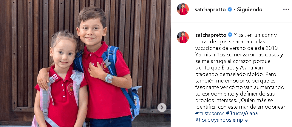 La periodista hondureña redactó un conmovedor mensaje sobre sus sentimientos ahora que sus niños comienzan una nueva etapa en sus vidas, en el texto explicó que "se me arruga el corazón porque siento que Bruce y Alana van creciendo demasiado rápido".