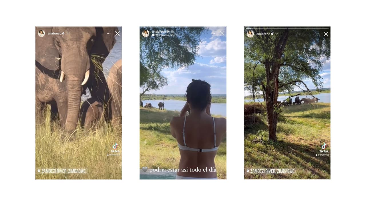 La actriz disfrutó de la vida salvaje.