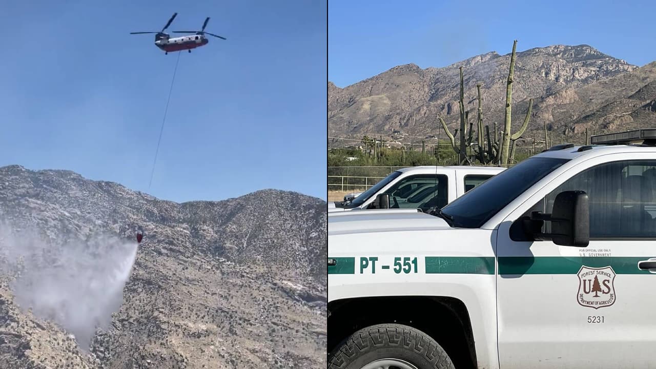 Incendio en Catalina Mountains sigue ardiendo sin control y ya alcanzó los 50 acres