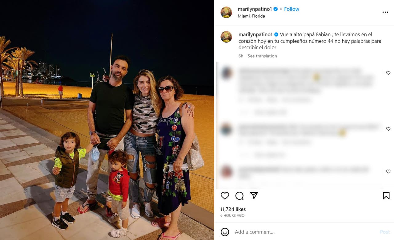 Marilyn Patiño y su ex Héctor Bonilla.