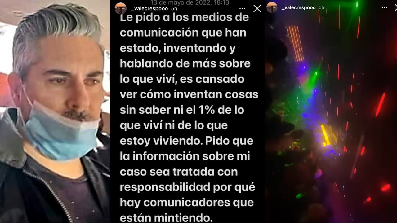 Este fue el comunicado que publicó Valentina Crespo. Este domingo 15 de mayo también colgó imágenes de lo que parece ser una discoteca.