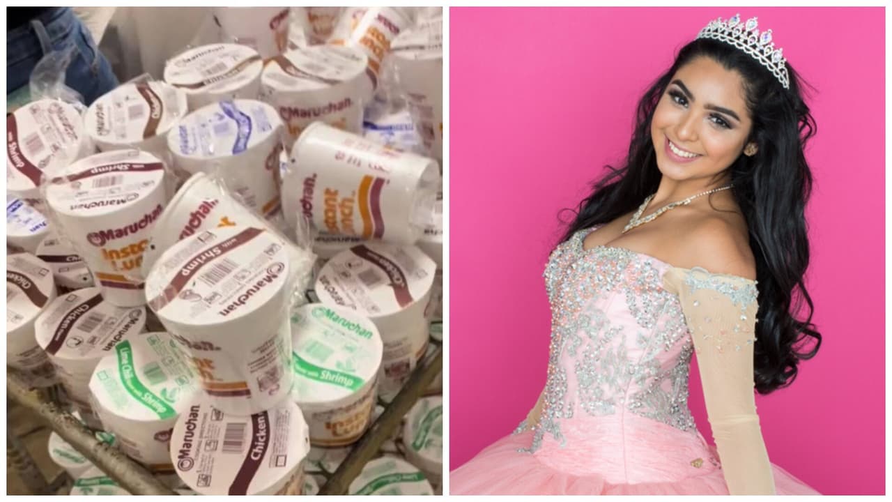 Quinceañera ofrece sopas instantáneas como cena en su fiesta y causa revuelo en TikTok