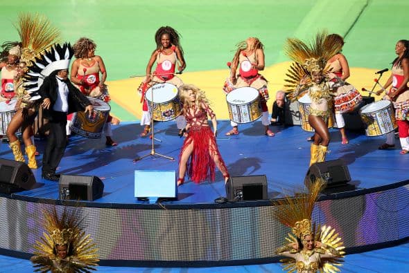 La colombiana conquistó a todos con su canción.